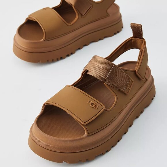 UGG Brown Sandals with Cushioned Platform Sole - Picture 5 of 9